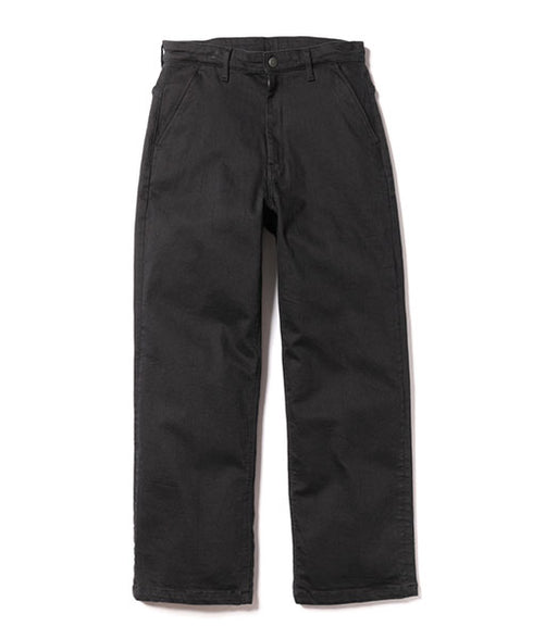 MR.OLIVE/SUPER STRETCH DENIM / SILICON DYED WIDE STRAIGHT PANTS ミスターオリーブ/スーパーストレッチデニム/シリコンウォッシュワイドストレートパンツ